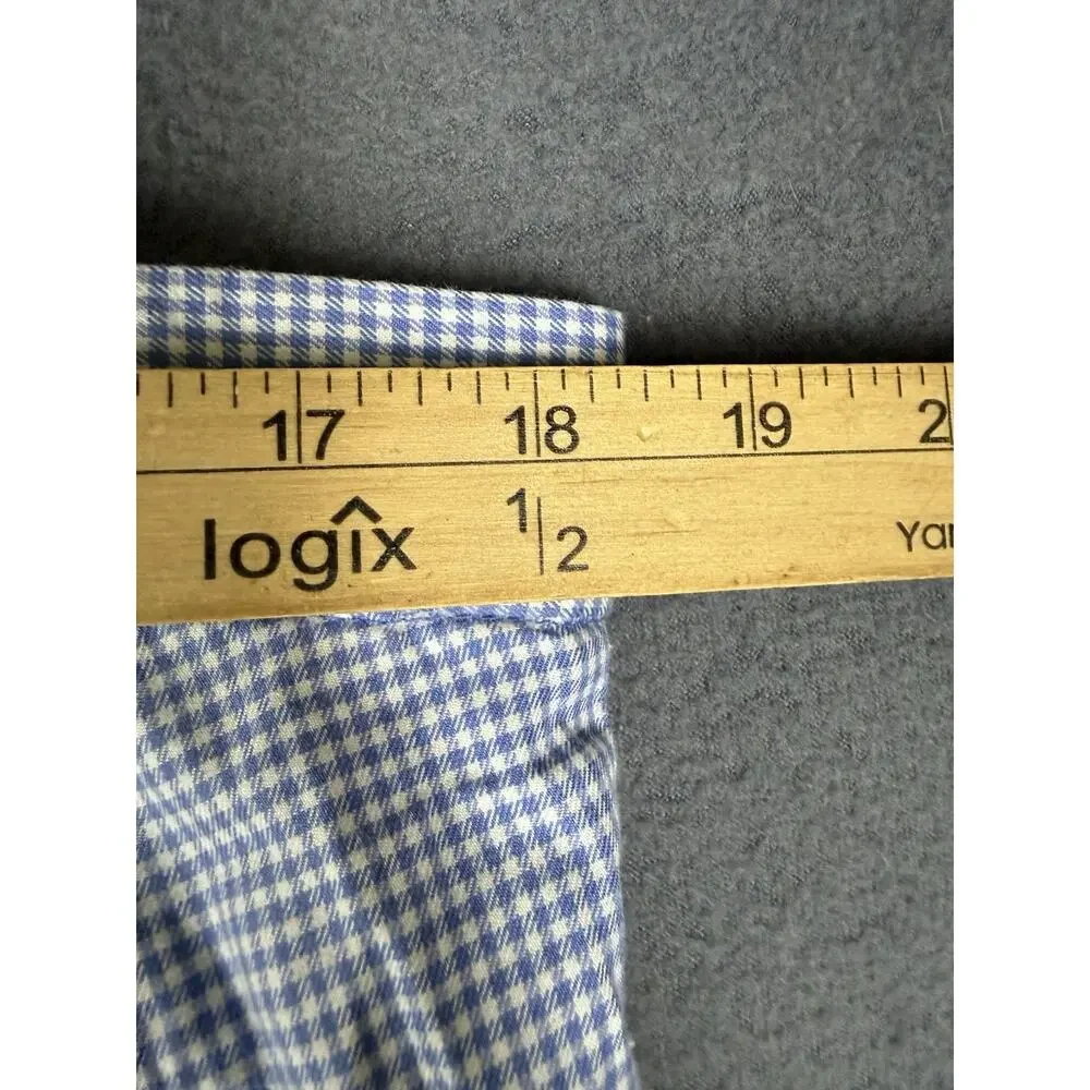 Polo Ralph Lauren Pants Mens 36x30 Blue Plaid Straight Cotton Trousers Pockets